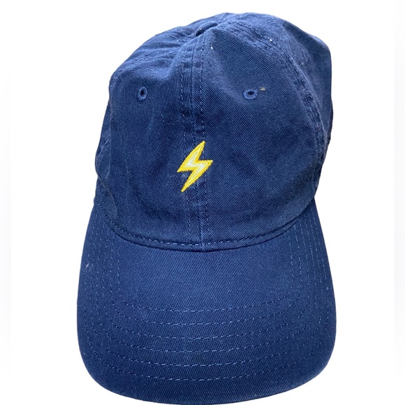 Nice Vintage Cotton LIGHTNING BOLT Strap-back Baseball Hat OS MINTY OTTO - Picture 1 of 5
